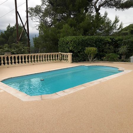 Charmante Villa à 15 min de Nice avec piscine Blausasc Esterno foto